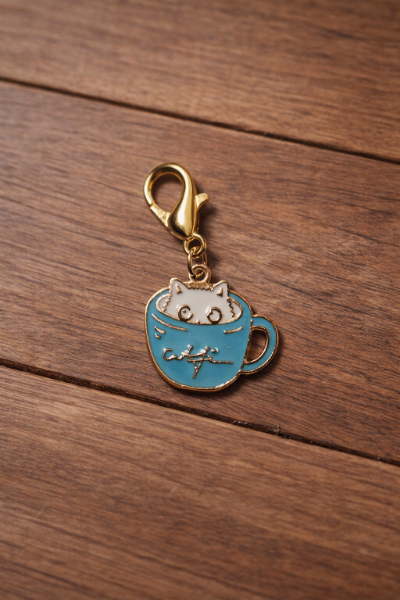Marqueur Tasse avec chat bleu